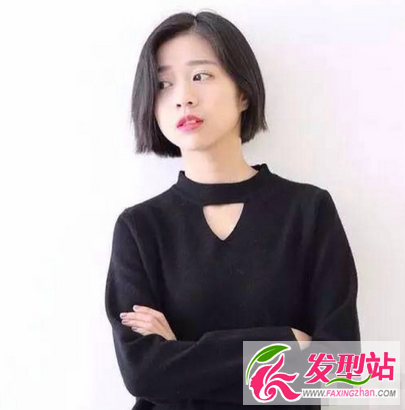 波波头短发发型图片 圆脸女生短发发型显瘦气质图片