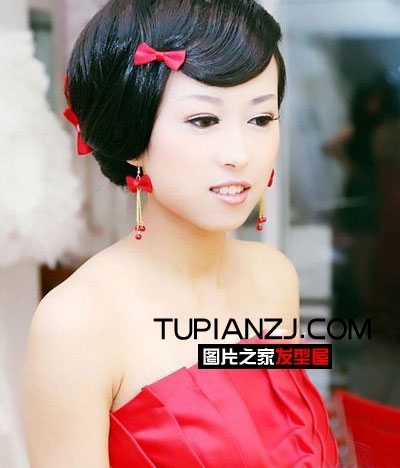 中式新娘发型短发发型 超美漂亮中式新娘发型图片
