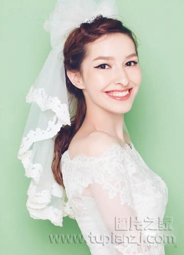 清新可爱新娘发型 简洁清新的韩式新娘发型图片
