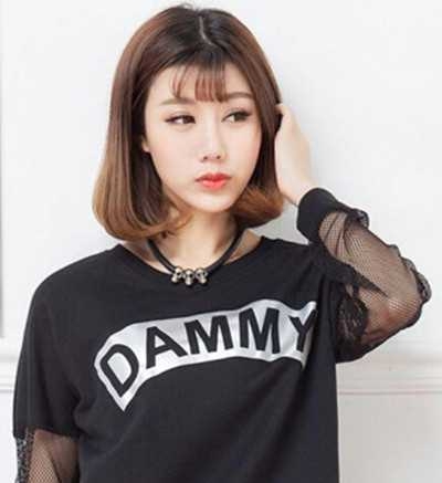 甜美韩式波波头发型图片女