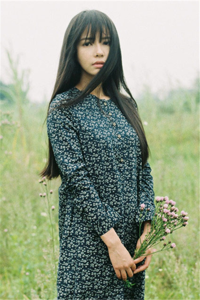 古风美女手机壁纸大全 长发清纯美女复古风格写真手机壁纸精选图片