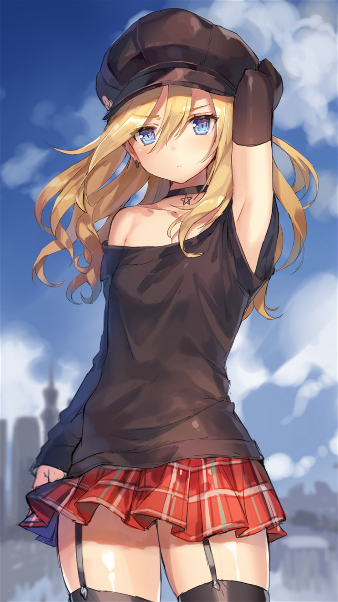 可爱的动漫手机壁纸 可爱的银发动漫少女手机壁纸