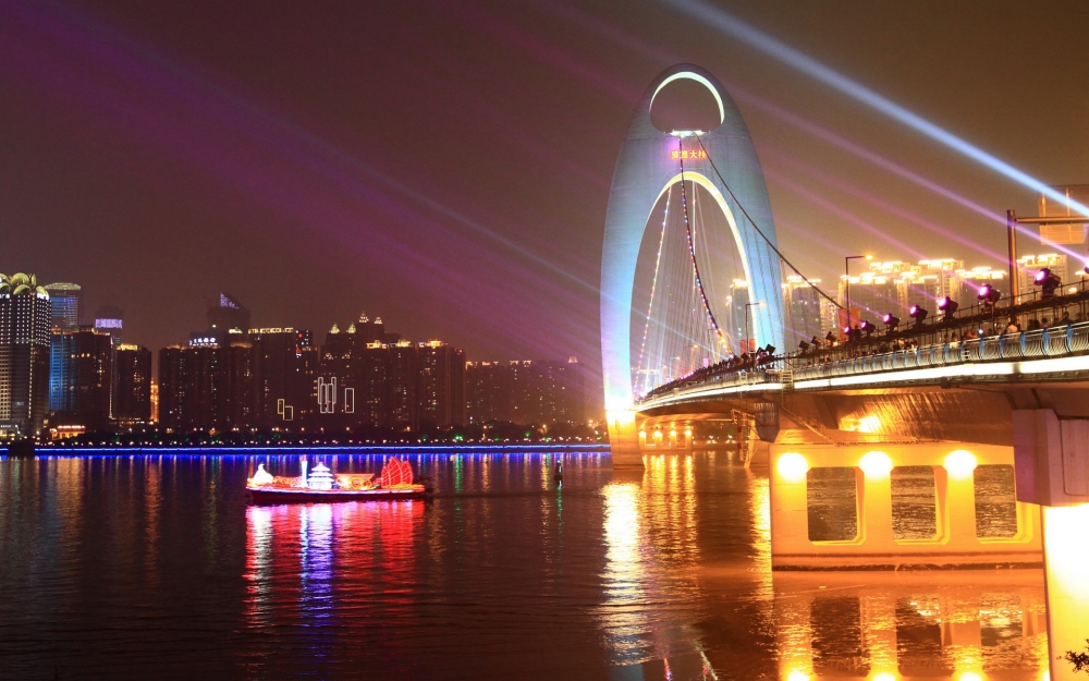 广州亚运村夜景