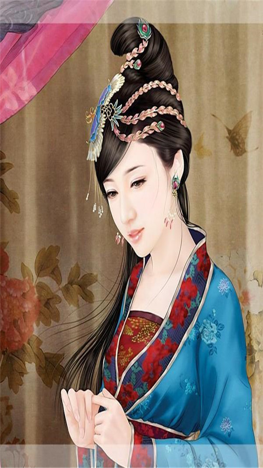 唯美美女手机壁纸图片大全 唯美手绘古装美女手机壁纸图片大全
