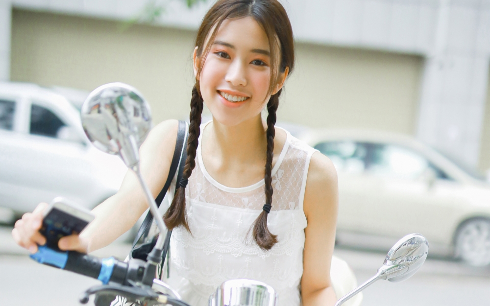 小清新少女日系风格写真电脑桌面壁纸