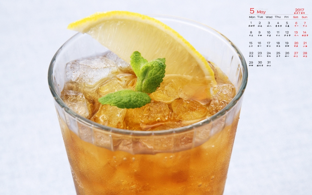 2017年5月清凉夏日日历壁纸