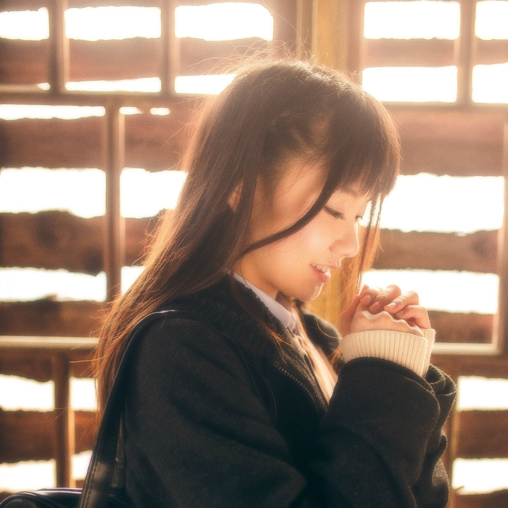 少女冬日日系JK制服写真平板高清图片