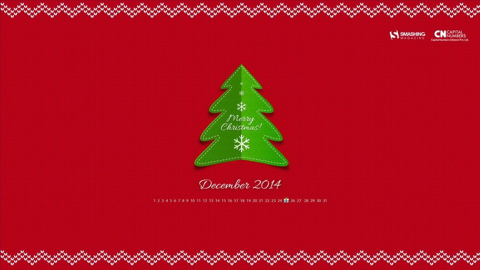 2014年12月高清日历宽屏壁纸