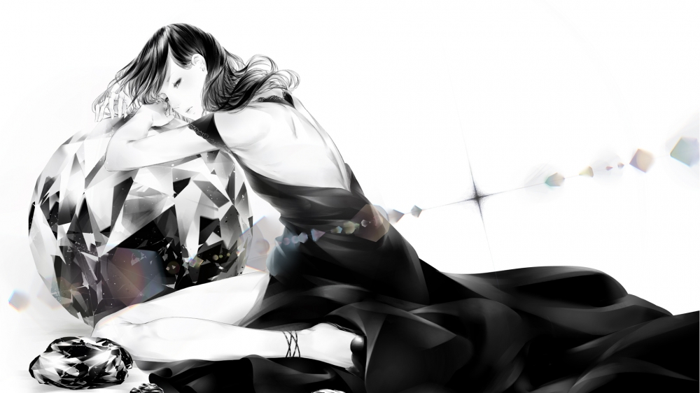 黑白交织下的唯美：插画师爽々唯美意境壁纸合集