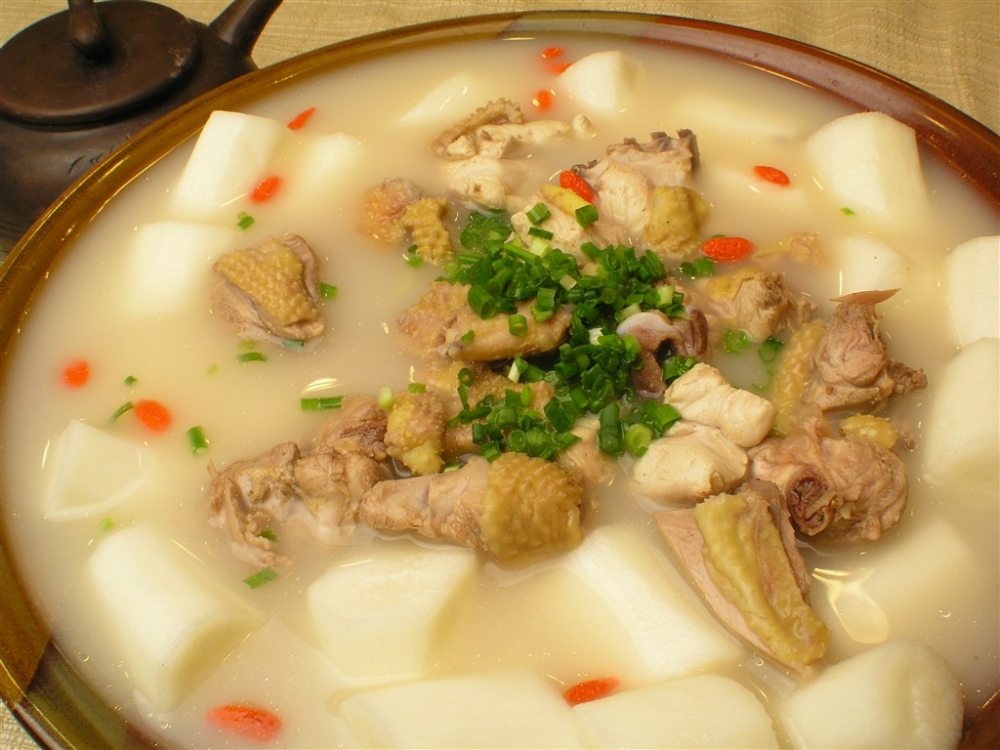 山药炖紫鸡美食素材图片炖品汤羹