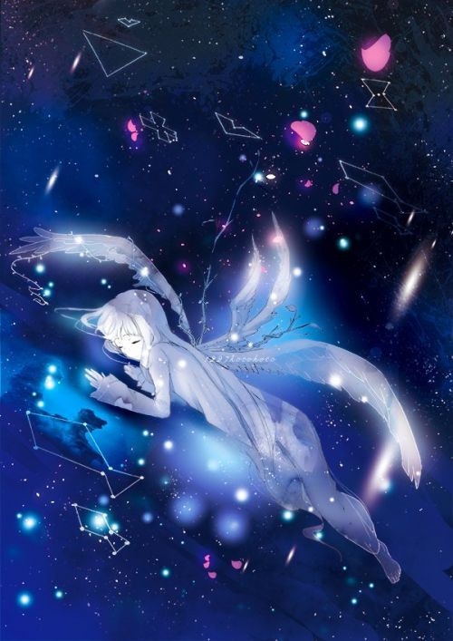 一波星空动漫女图