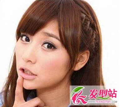 韩式编发可瘦脸发型 让你变成清新小女生
