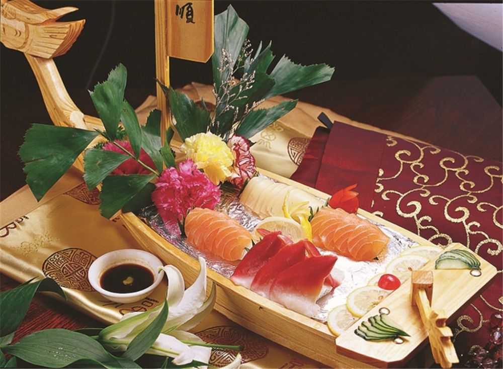 刺身船日式韩式美食素材图片