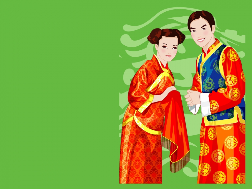 矢量传统婚礼 第一辑