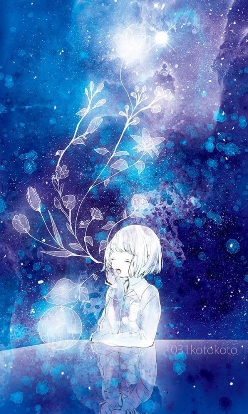 一波星空动漫女图