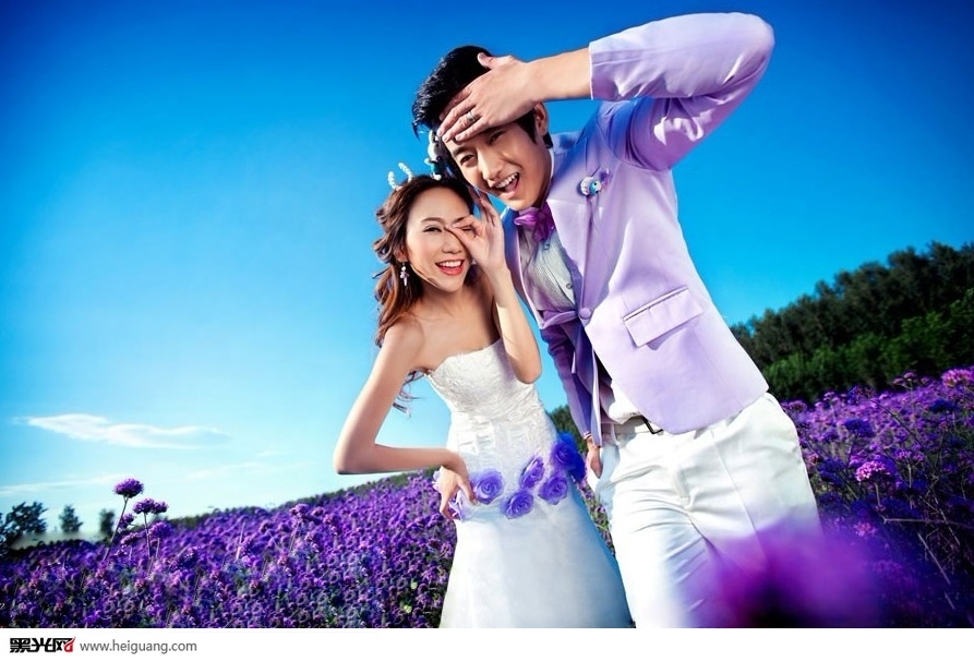 倾情花海 婚纱照