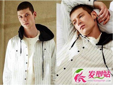 潮男卡尺头短发发型