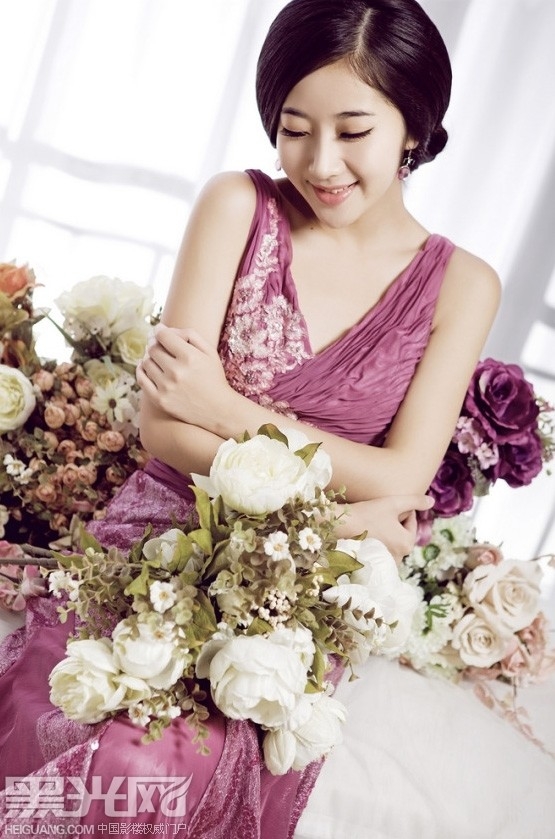 紫色的爱慕 婚纱照