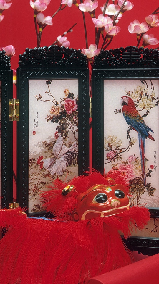 红红火火春节540X960手机壁纸
