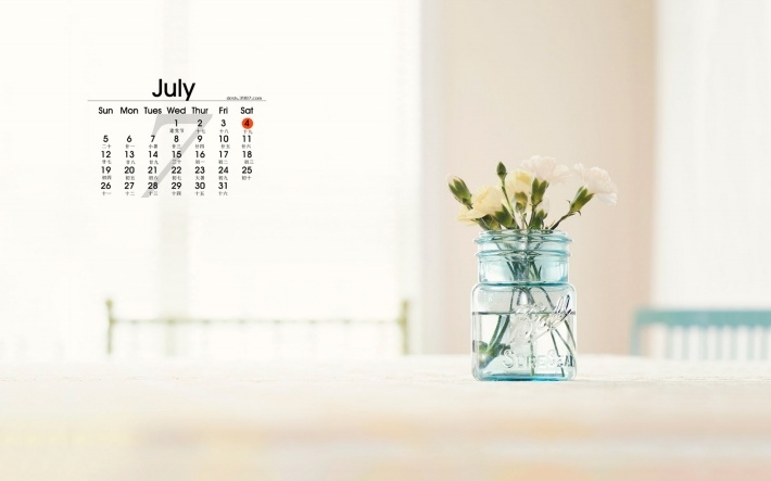 2015年7月唯美月历壁纸