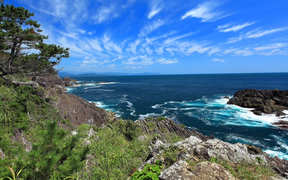 碧海蓝天海岸风景电脑桌面壁纸下载