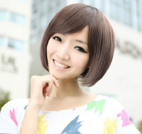 女生甜美波波头短发发型图片 蛋卷头+波波头最修脸