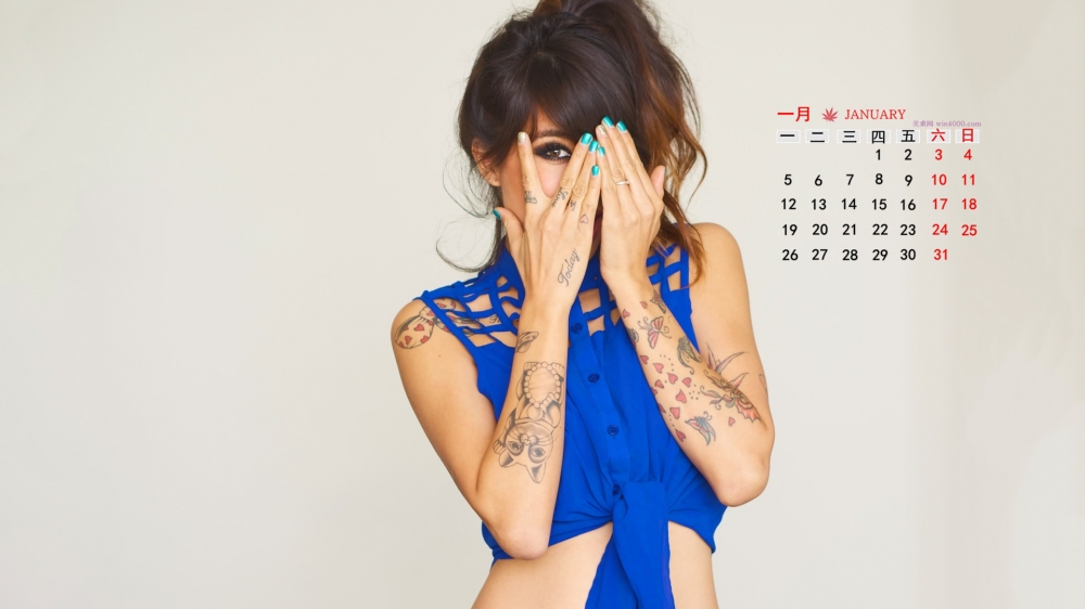2015年1月日历壁纸精选欧美美女极致性感诱惑高清图片合集下载