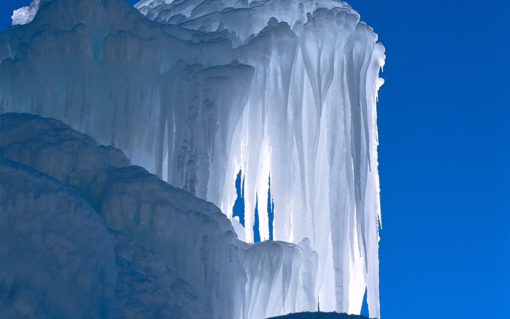 冰川雪人雪景宽屏壁纸