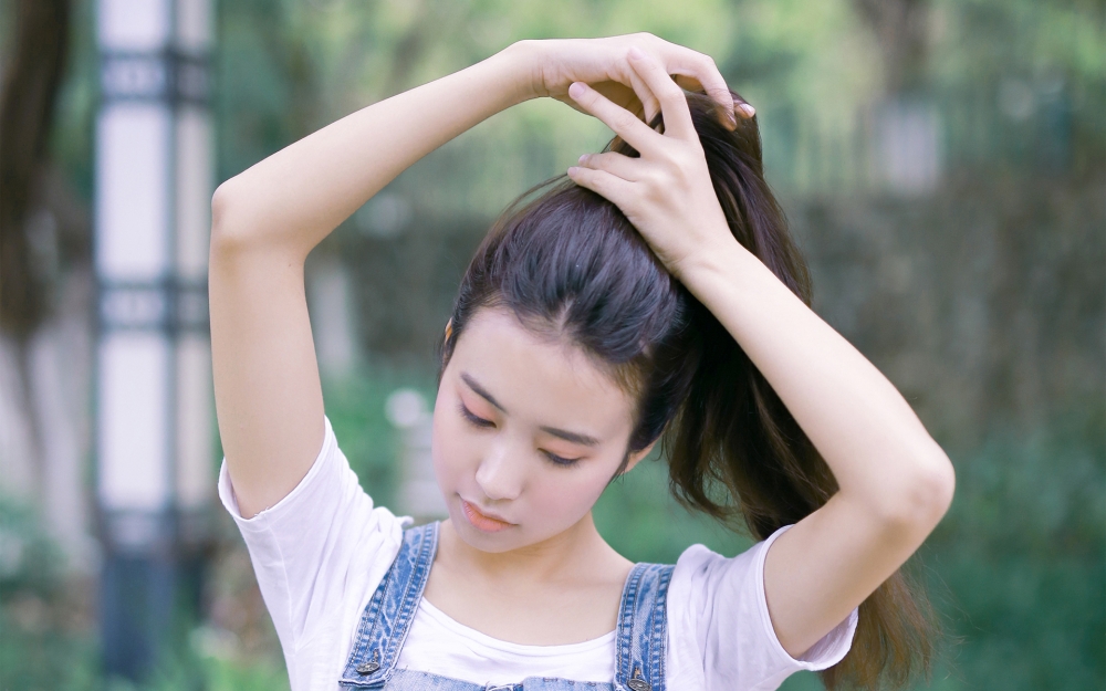 小清新少女日系风格写真电脑桌面壁纸