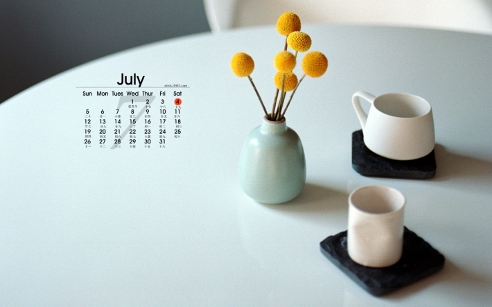 2015年7月唯美月历壁纸