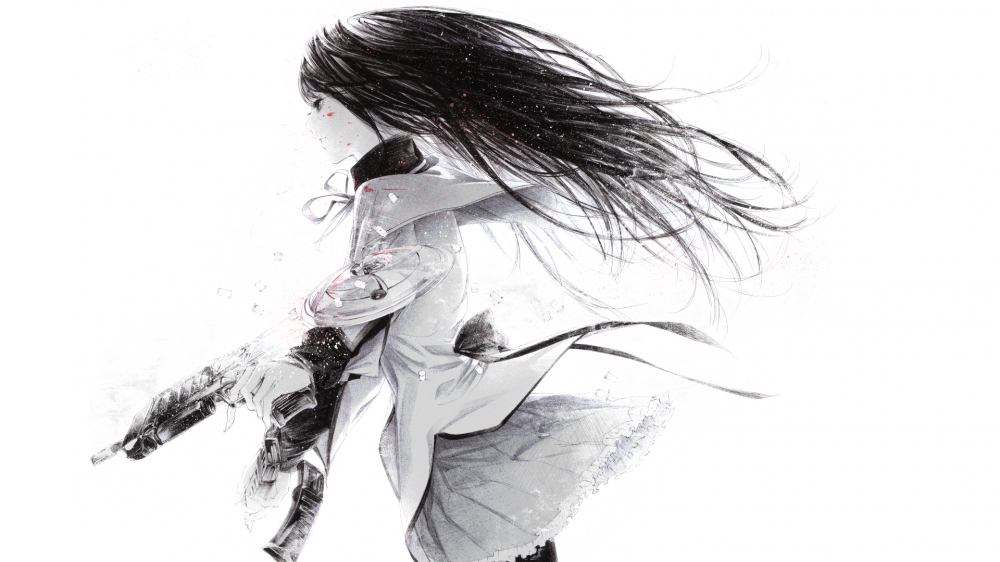 黑白交织下的唯美：插画师爽々唯美意境壁纸合集