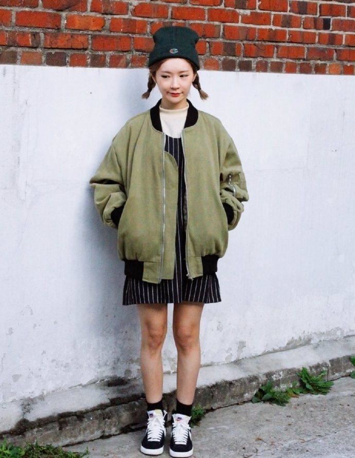 较小学生妹冬季出游韩风look *160cm 搭配参考