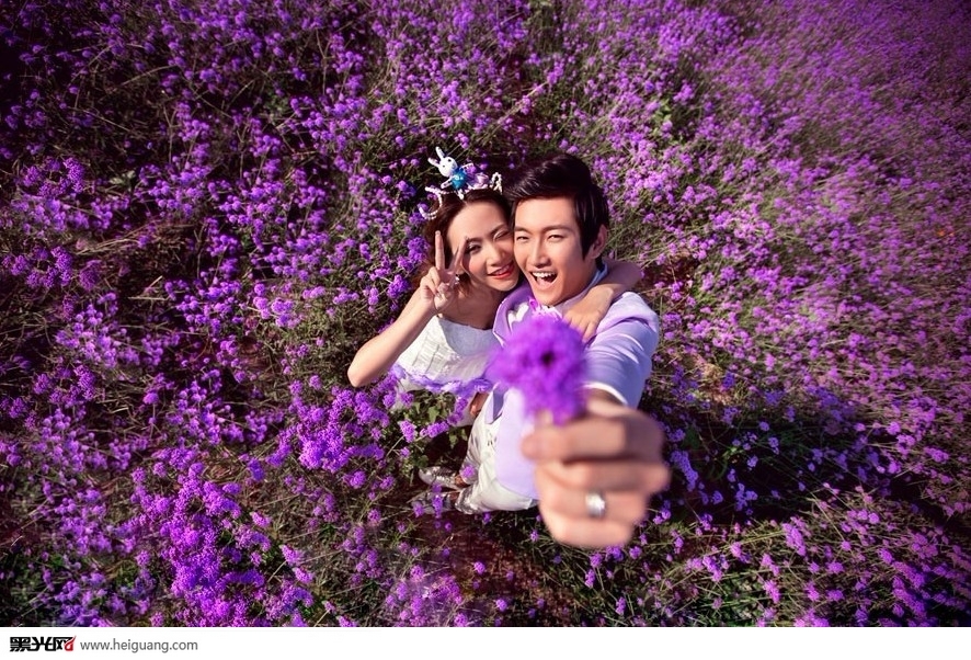 倾情花海 婚纱照