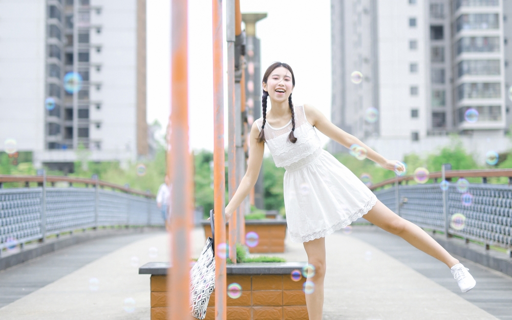 小清新少女日系风格写真电脑桌面壁纸