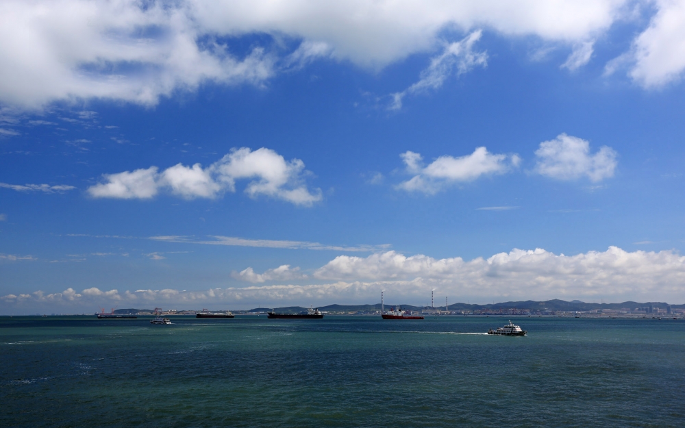 海滨城市山东威海电脑桌面图片