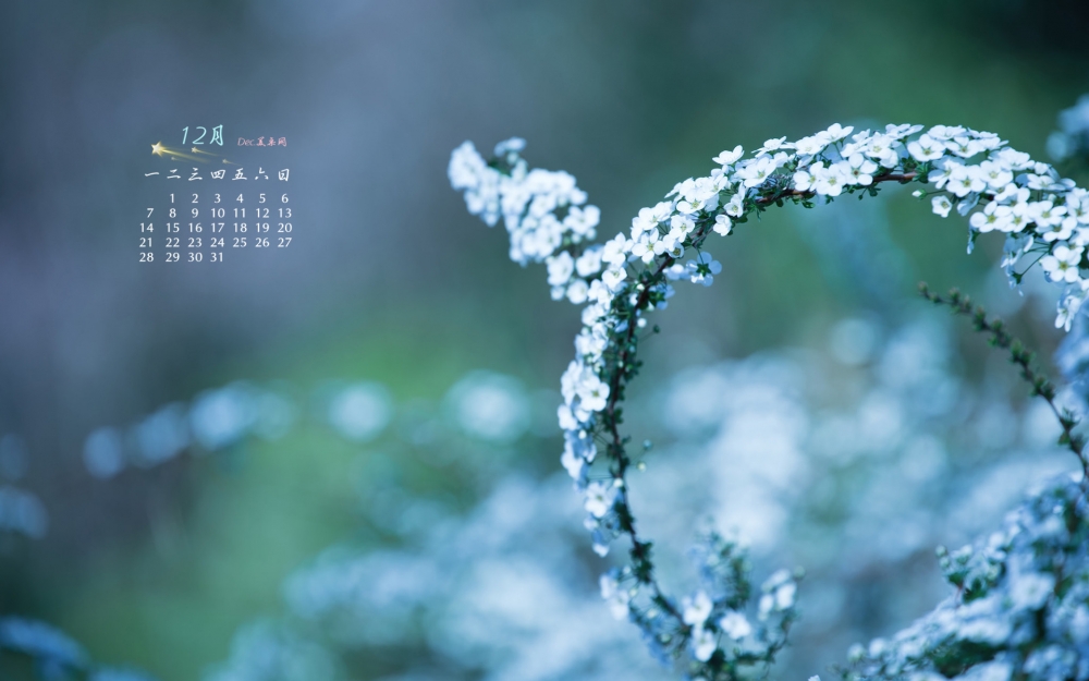 2015年12月日历花环桌面壁纸下载1