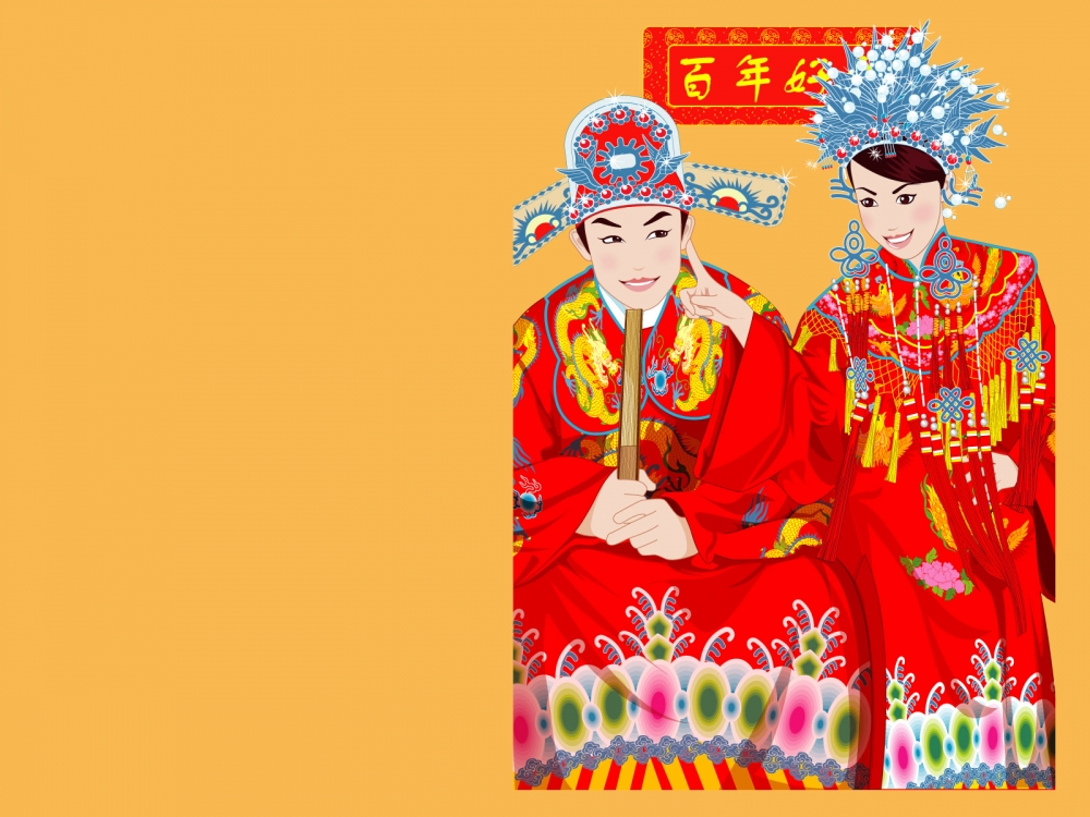 矢量传统婚礼 第一辑