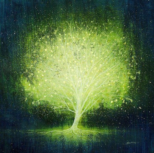 梦幻世界 会发光的树