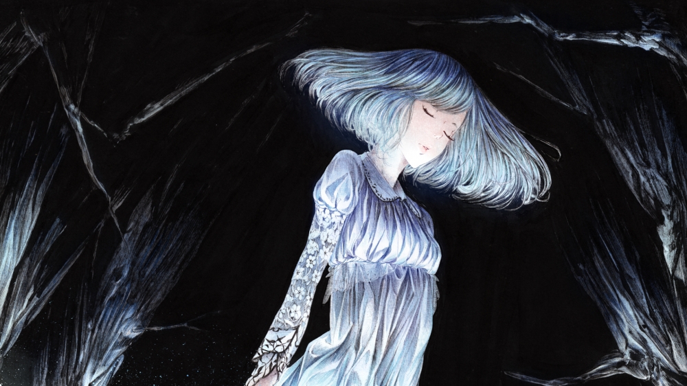 黑白交织下的唯美：插画师爽々唯美意境壁纸合集