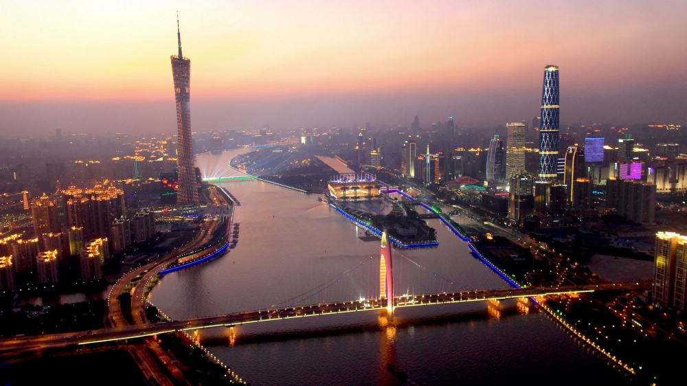 广州塔小蛮腰夜景风景图片电脑桌面壁纸下载