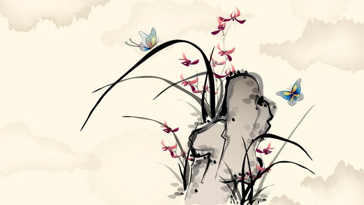 矢量水墨画桌面高清壁纸1920 1200【19】