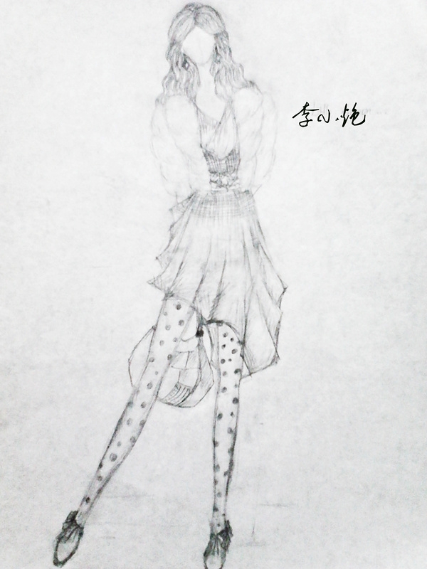小小设计 手绘婚纱