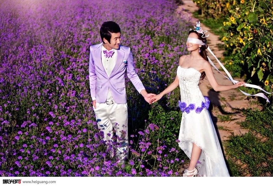 倾情花海 婚纱照