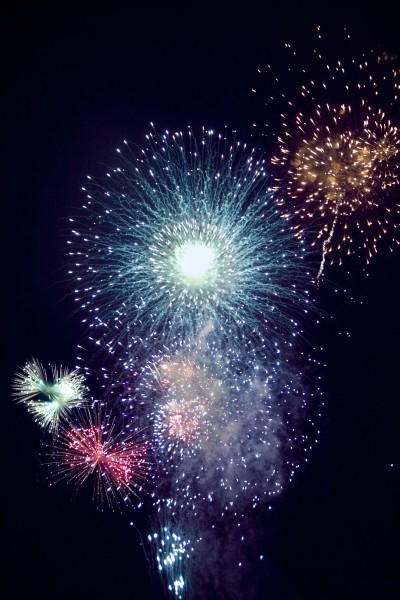 夜空灿烂的烟花图片