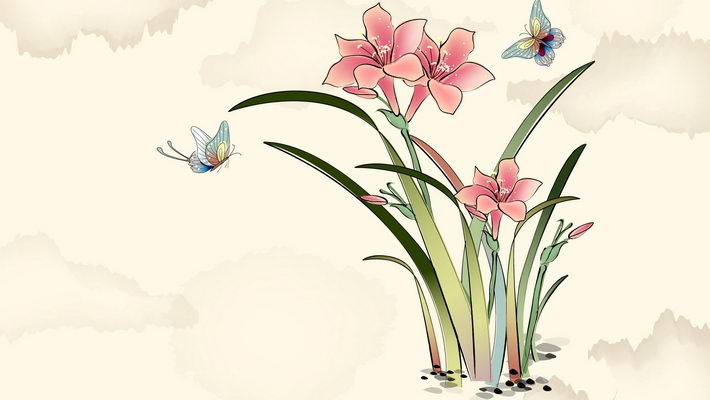矢量水墨画桌面高清壁纸1920 1200【19】