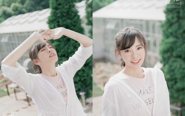 夏日小清新少女户外写真电脑壁纸