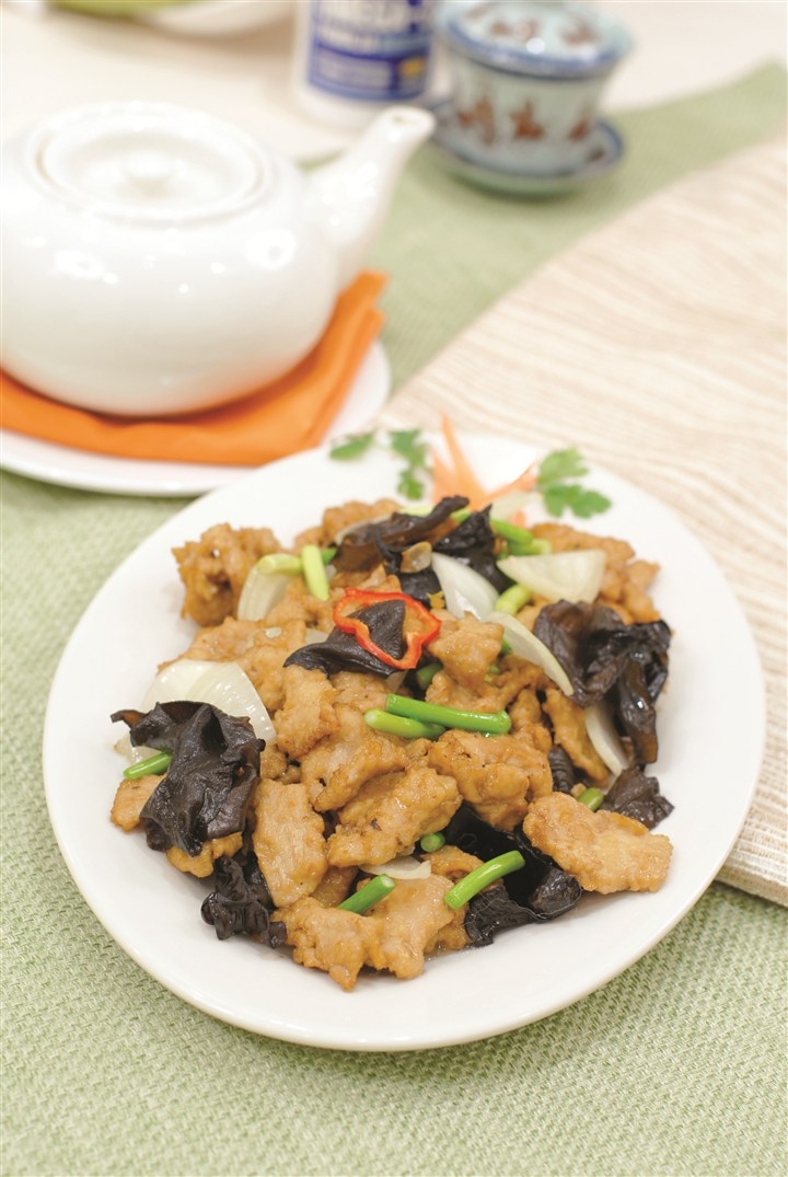 山西传统过油肉中式菜品美食素材图片