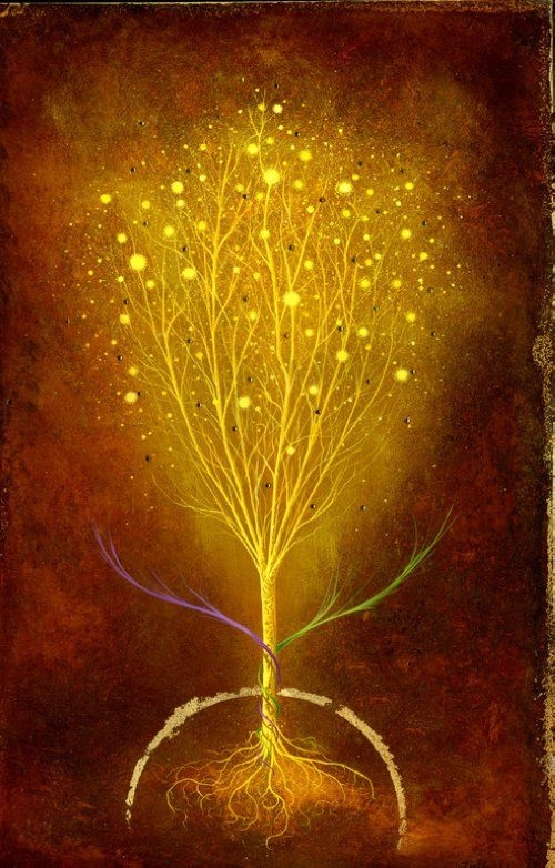 梦幻世界 会发光的树