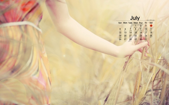 2015年7月唯美月历壁纸