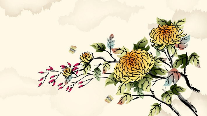 矢量水墨画桌面高清壁纸1920 1200【19】